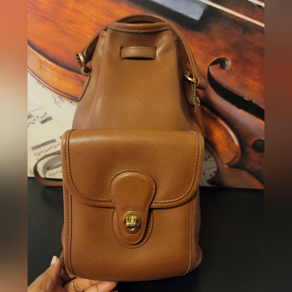 Vintage COACH Handle Backpack 9992 in British Tan